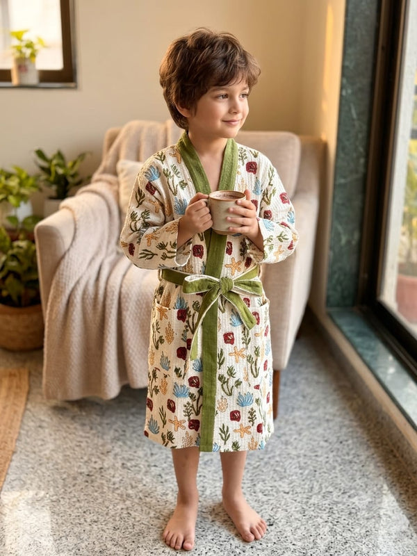 Kid's Cotton Bathrobe