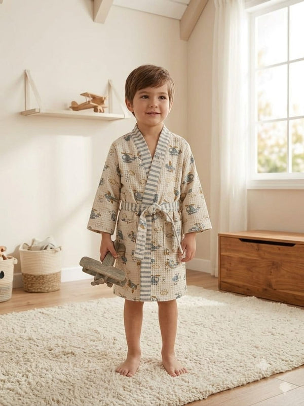 Kid's Cotton Bathrobe