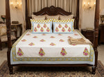 Handblock Cotton Bedsheet Set – Super King Size (108 × 108 Inches)