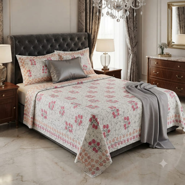Pure Cotton Single Bed Topsheet Pair