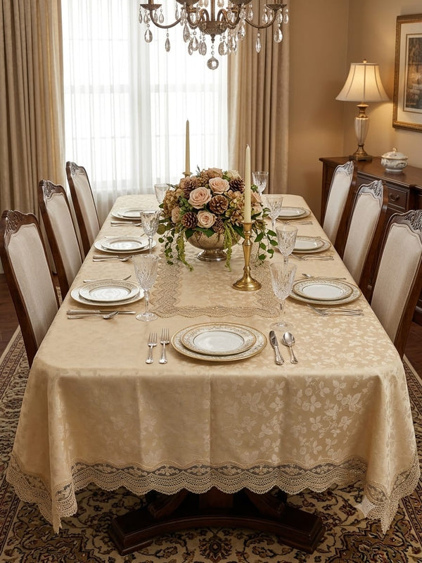 Premium Silk 6 Seater Table Cover