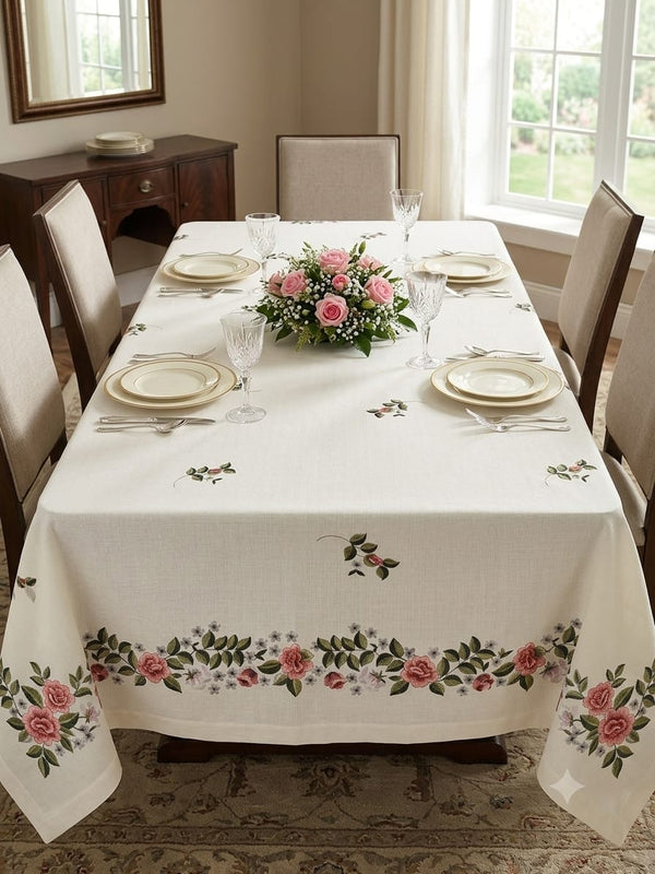 Premium Cotton Table Cover 8 Seater