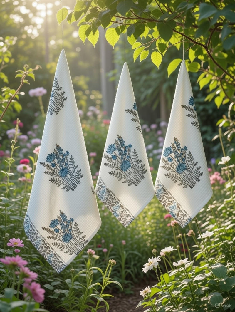 Handblock Printing Towel Set