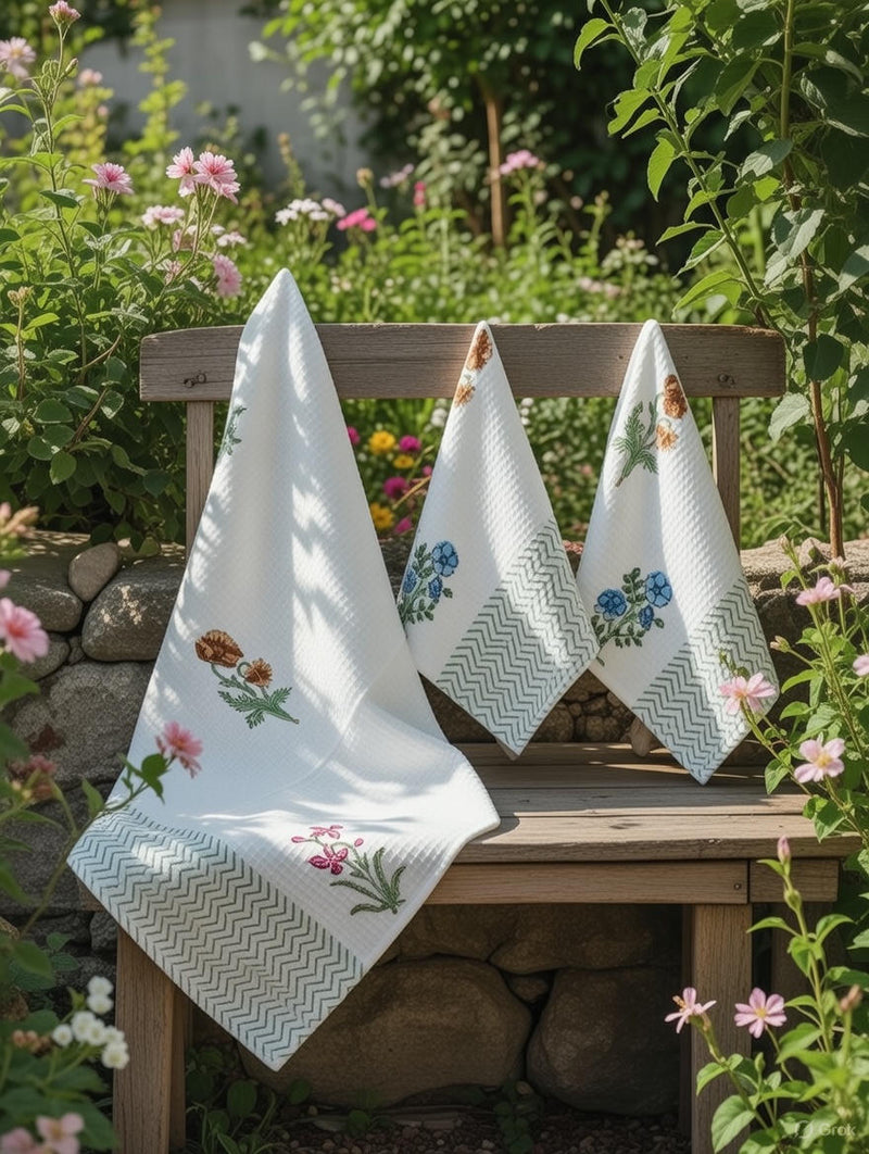 Handblock Printed Towel Set