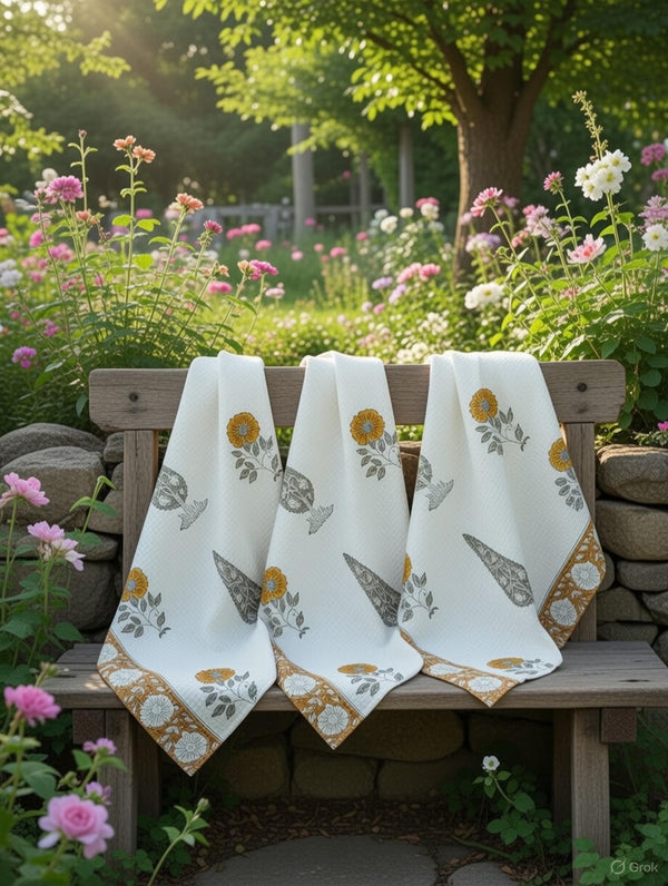 Handblock Printed Towel Set