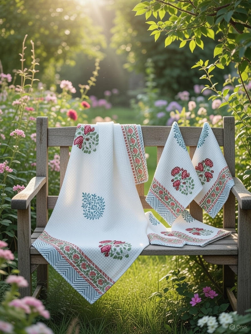 HandBlock Printed Towel Set
