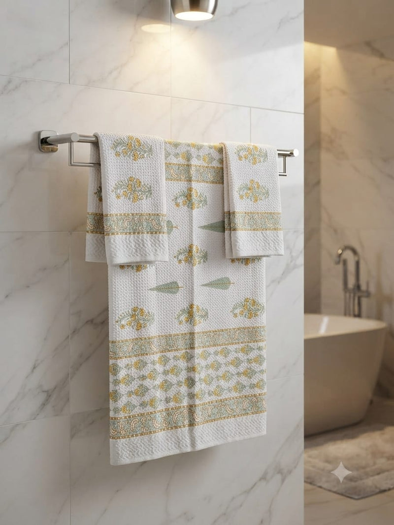HandBlock Printed Towel Set