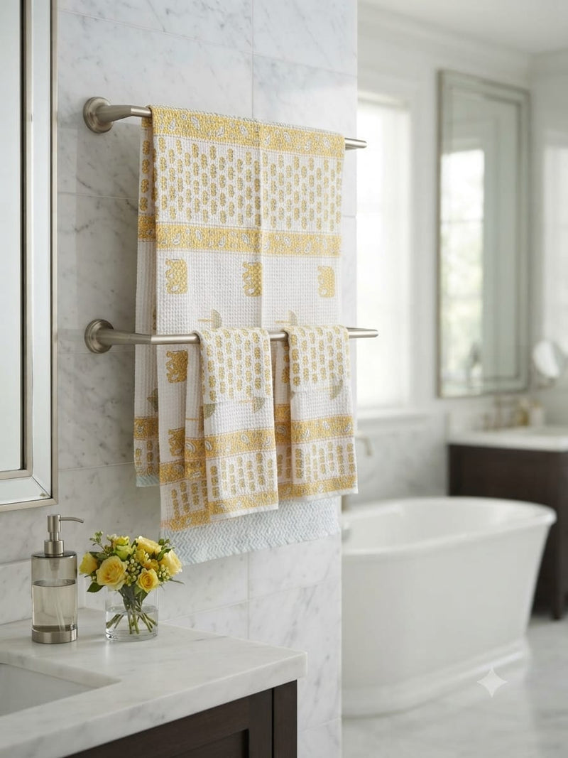 Handblock Printed Towel Set
