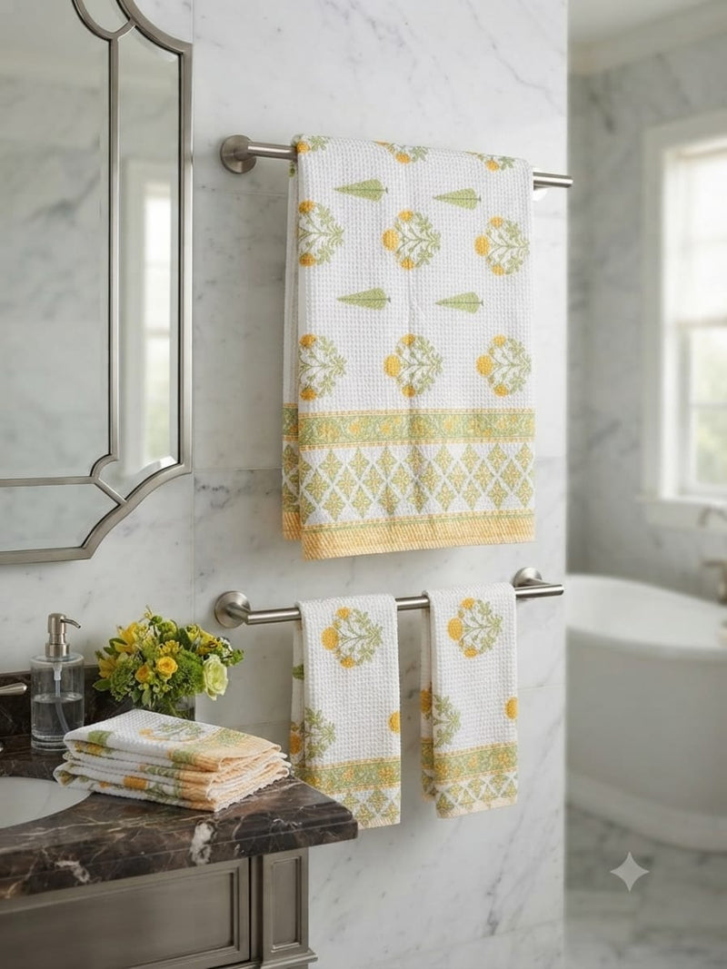 Handblock Printed Towel Set