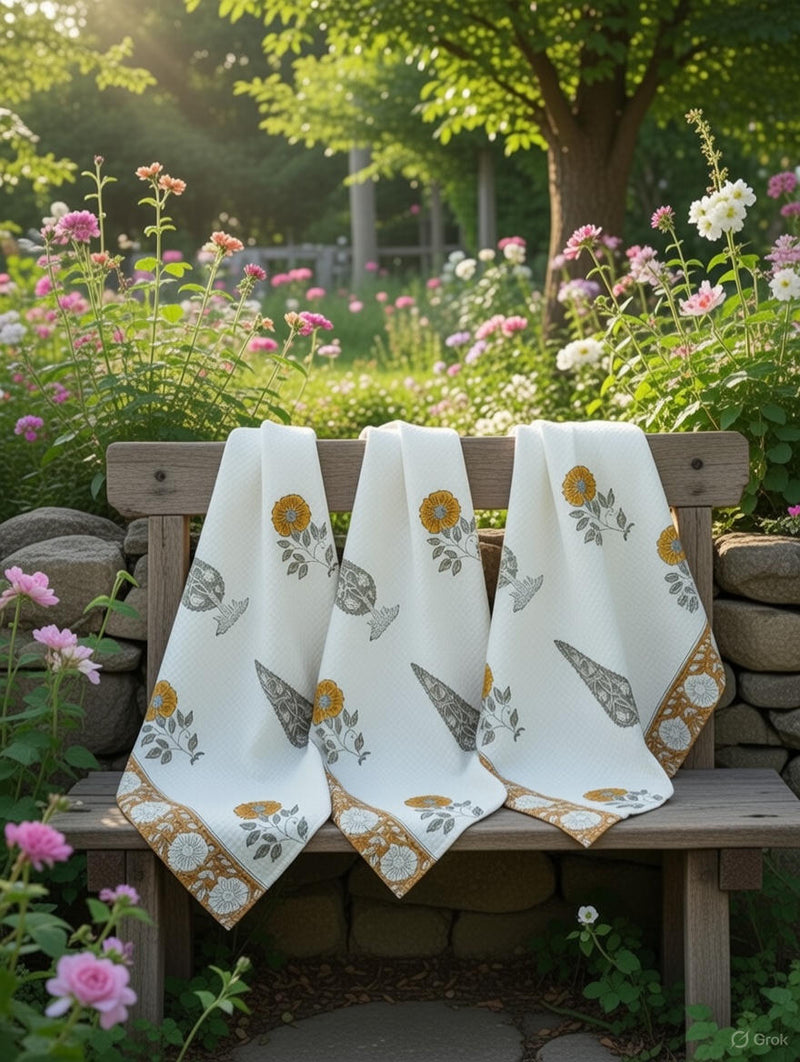 Handblock Printed Towel Set