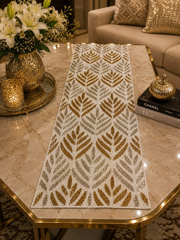 Handmade Beaded Table Runner