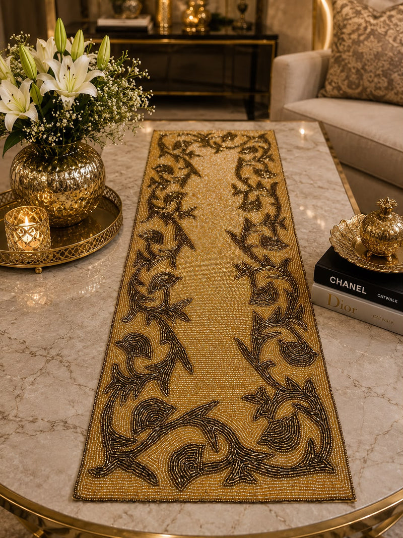 Handmade Beaded Table Runner
