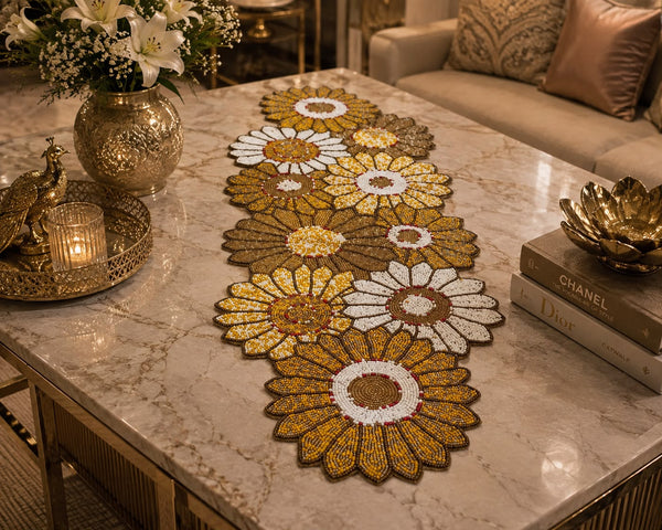 Handmade Beaded Table Runner