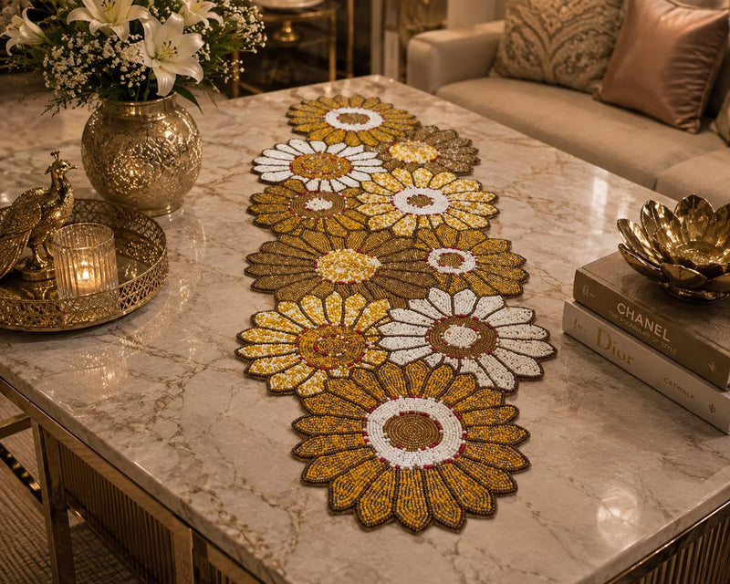 Handmade Beaded Table Runner