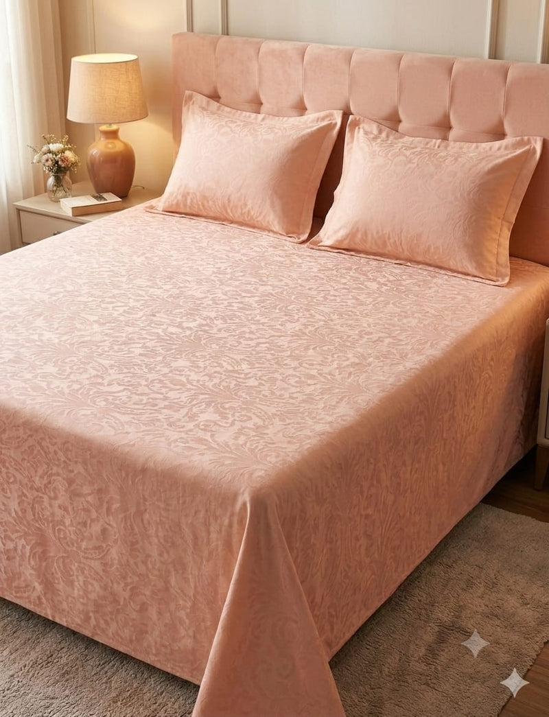 Solid Textured Bedsheet