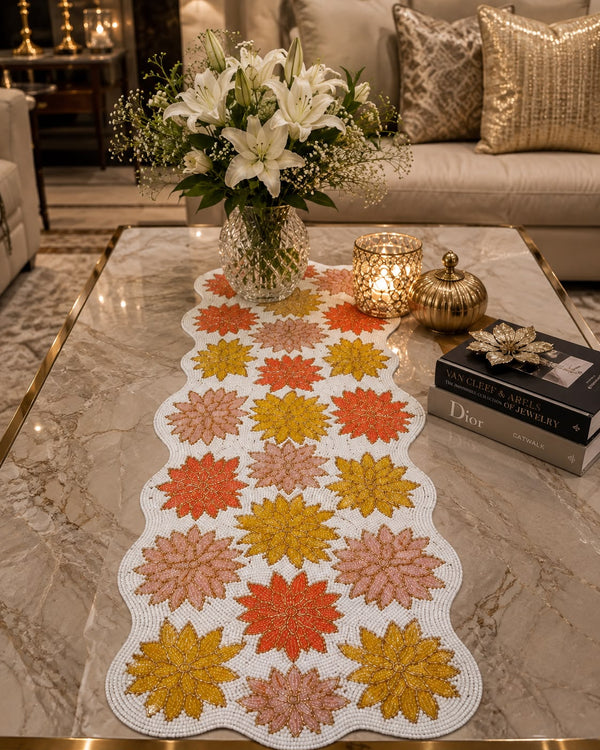 Handmade Beaded Table Runner